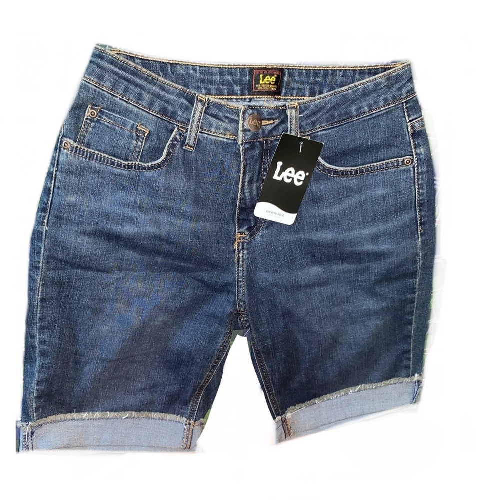 Women's Mid Rise Cuffed Bermuda Shorts from Lee Jeans